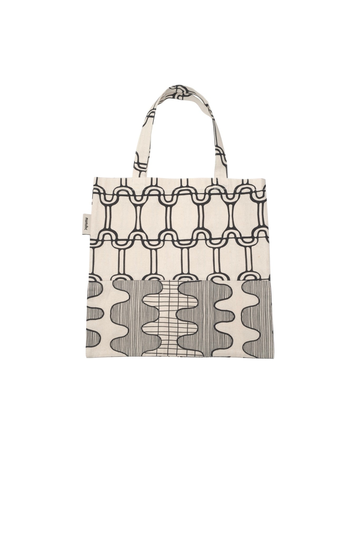 Two Tones Tote Colour: Beige & Blac