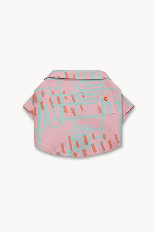Dashes & Lines Pink & Mint Recycled Cotton Hawaii Shirt