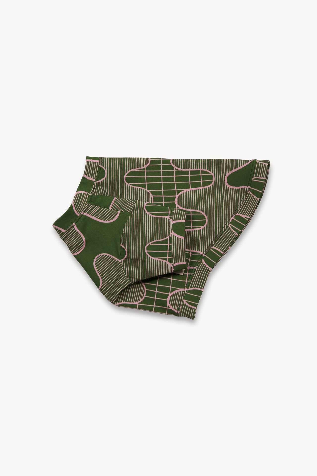 Lines & Waves T-Shirt: Green & Pink