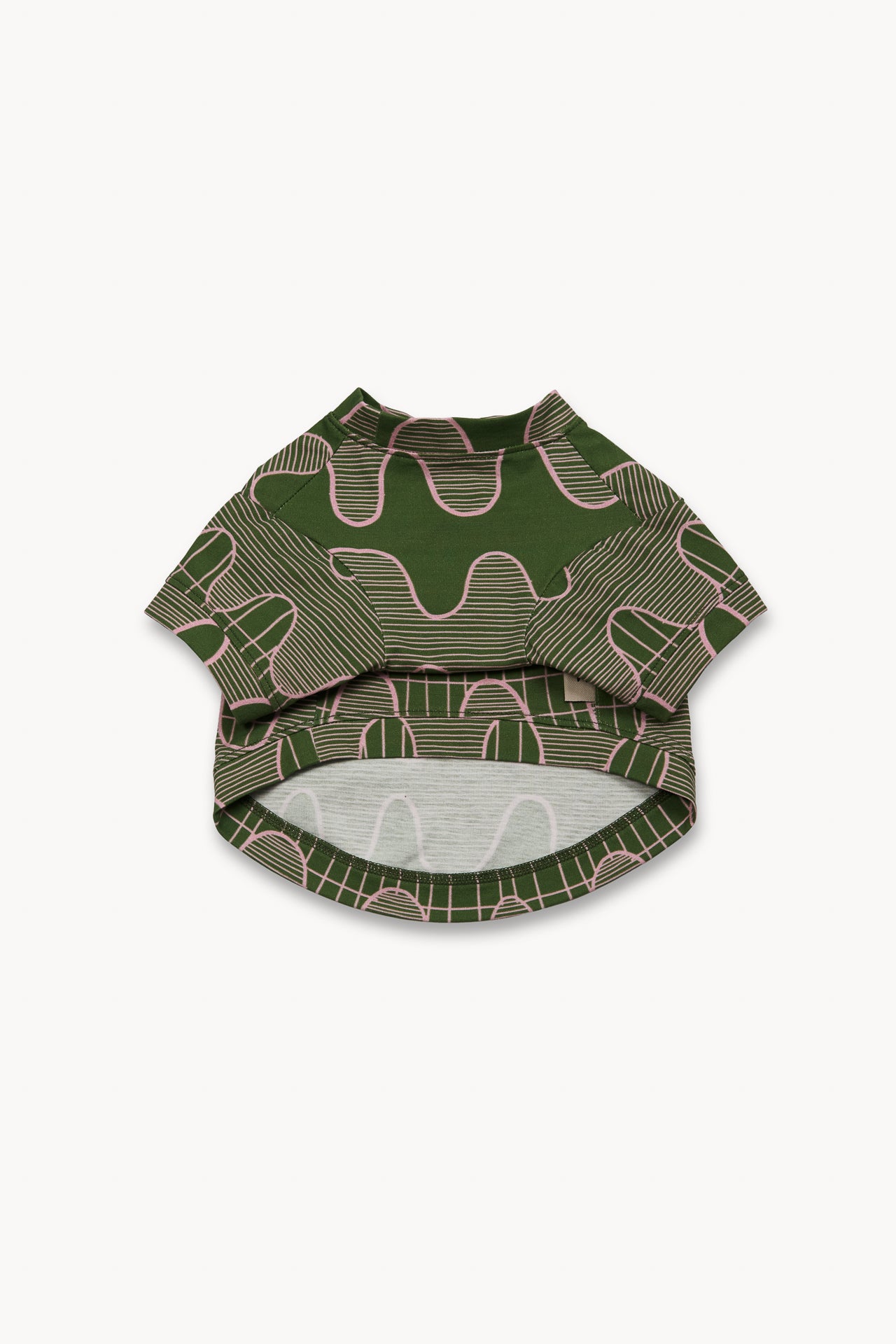 Lines & Waves T-Shirt: Green & Pink