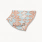 Lines & Waves T-Shirt: Orange & Sky Blue