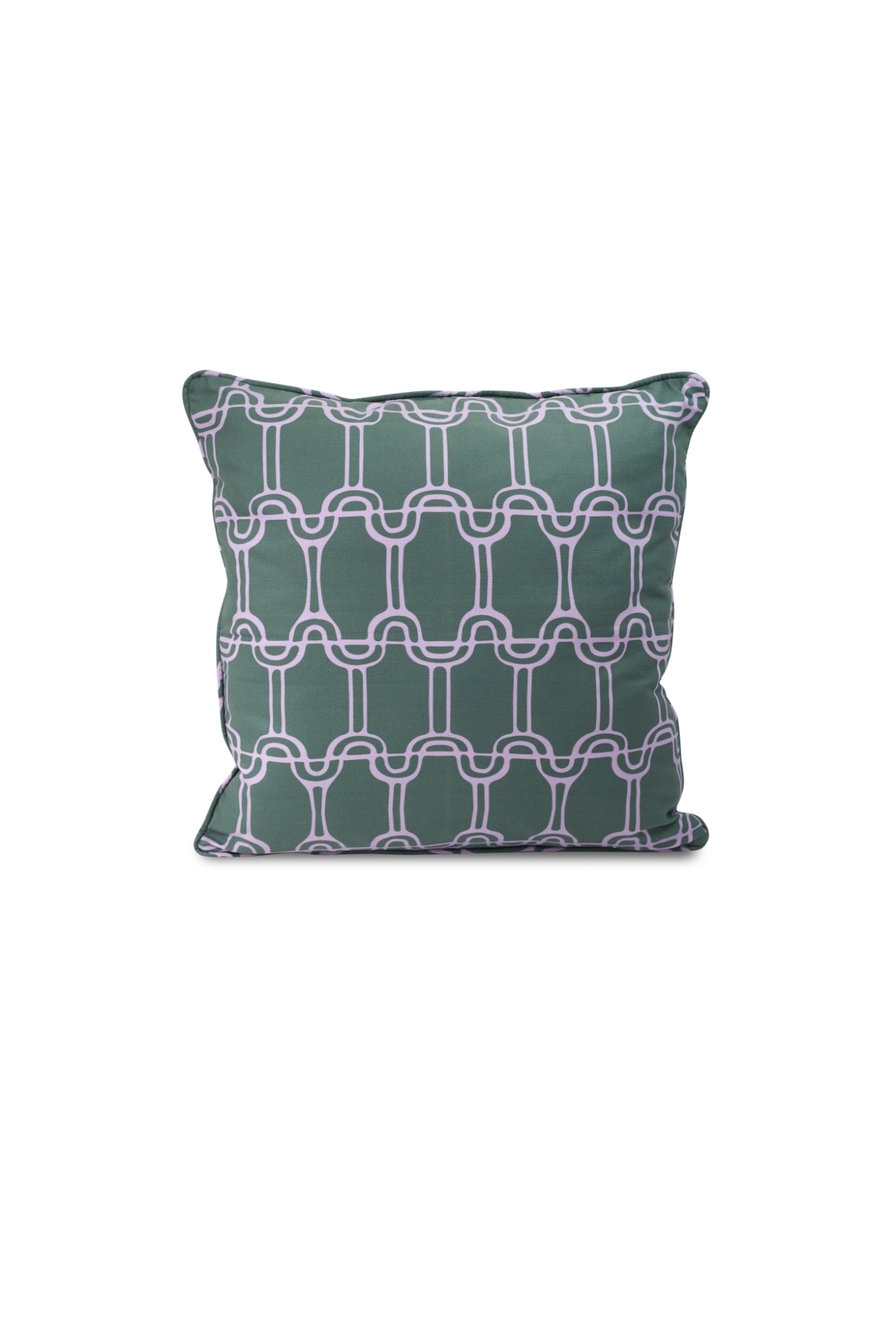Ropes & Knots Cushion Colour: Dark Green & Purple