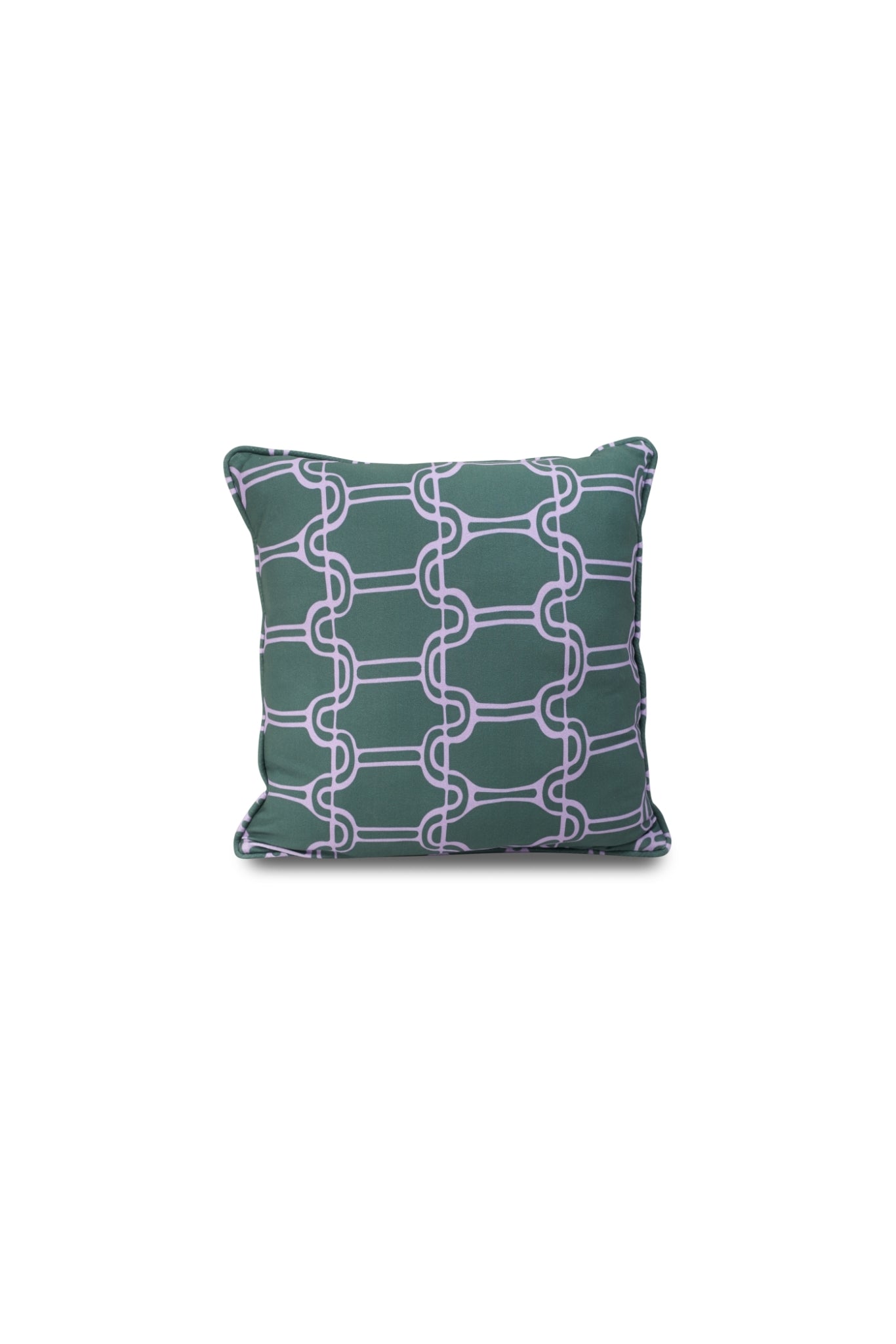 Ropes & Knots Cushion: Dark Green & Purple