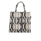 Overlaps Tote: Beige & Black