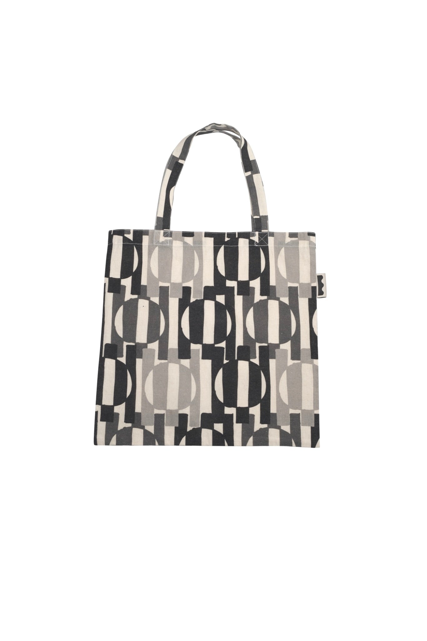 Overlaps Tote: Beige & Black