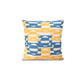 Overlaps Cushion: Gold & Cyan