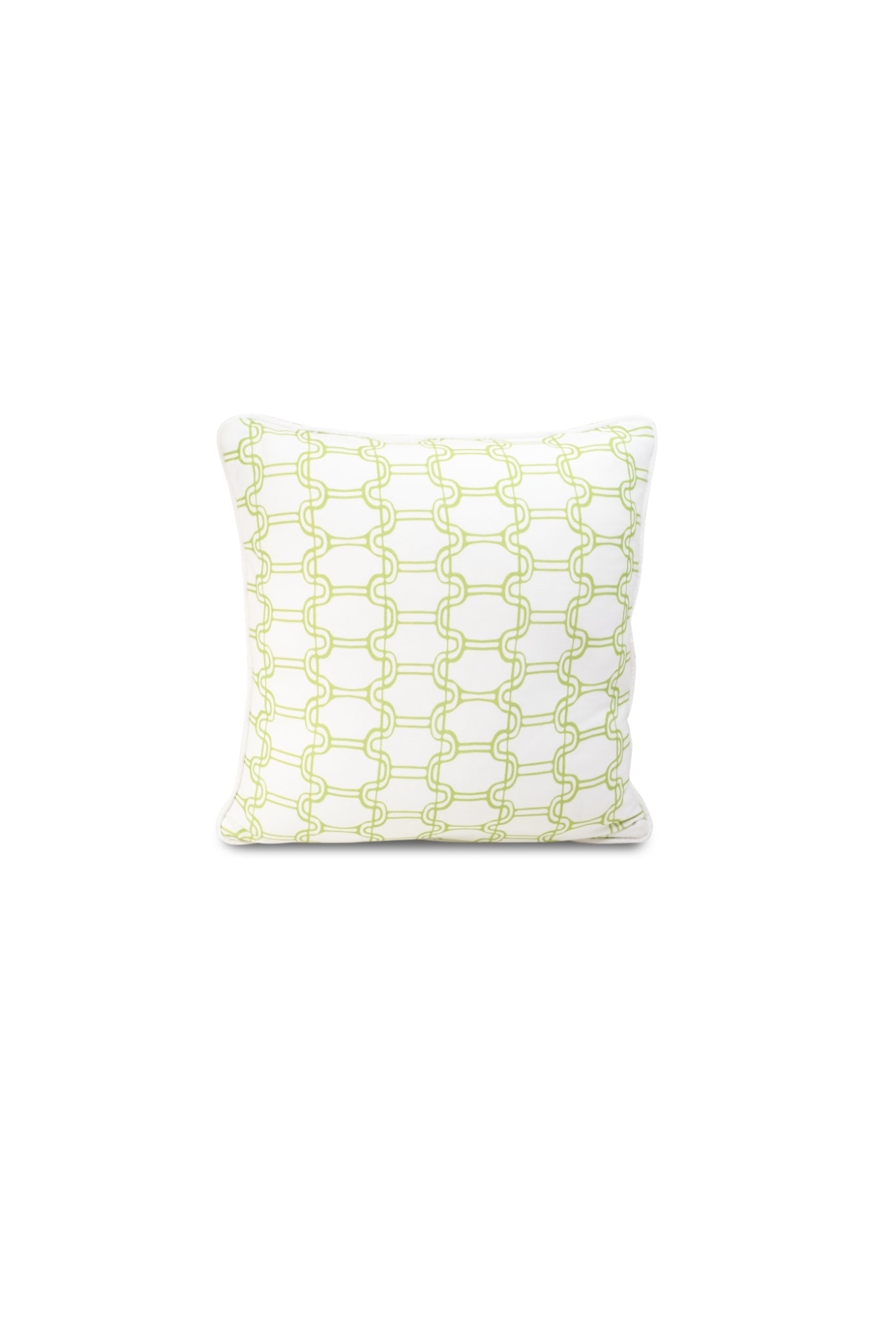 Ropes & Knots Cushion: Green & White