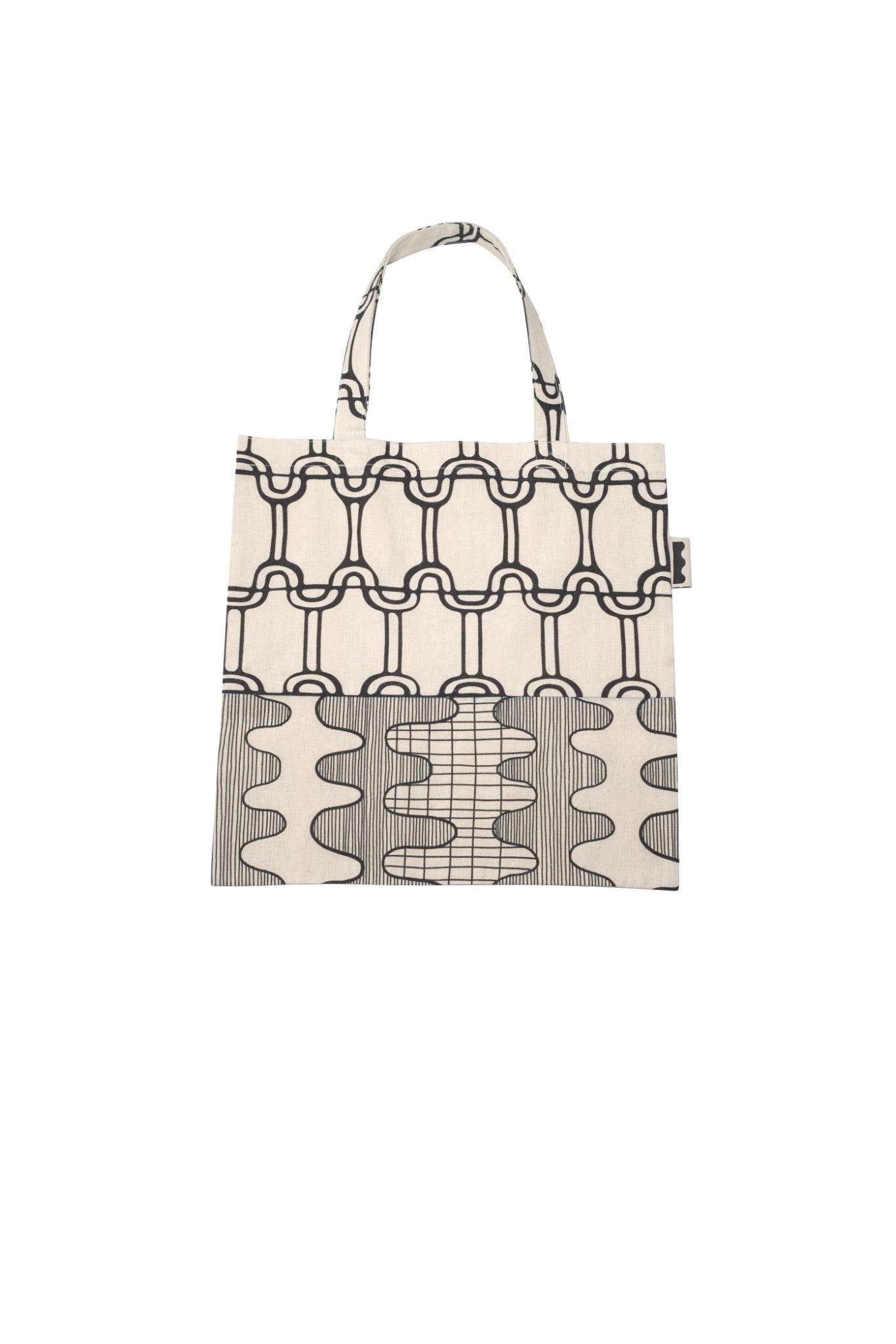 Two Tones Tote Colour: Beige & Blac