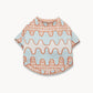 Lines & Waves T-Shirt: Orange & Sky Blue